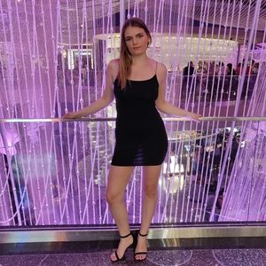 Fashion Nova Black Slip Dress